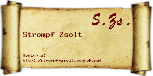 Strompf Zsolt névjegykártya